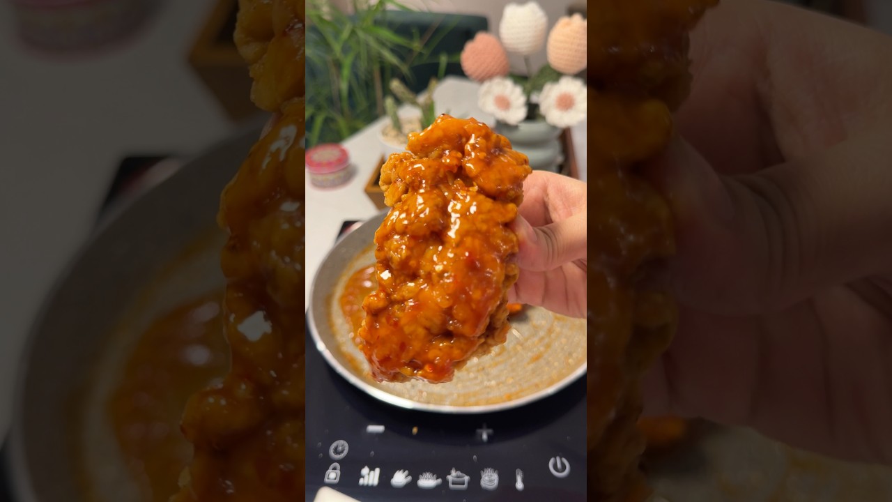 Hot Honey Garlic Chicken Tenders #chickenrecipes #chickentenders #friedchicken