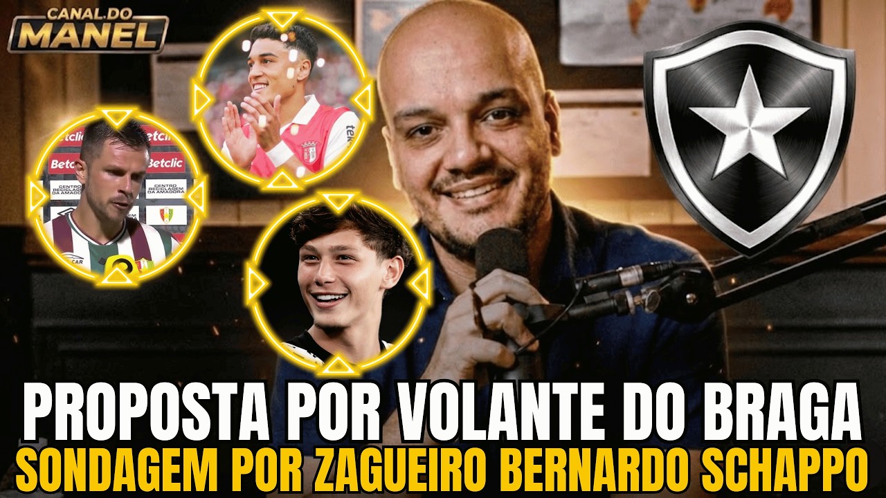 🚨🚨🚨 US$ 2M: BOTAFOGO FAZ PROPOSTA POR VOLANTE DO BRAGA E SONDA ZAGUEIRO DO ESTRELA AMADORA