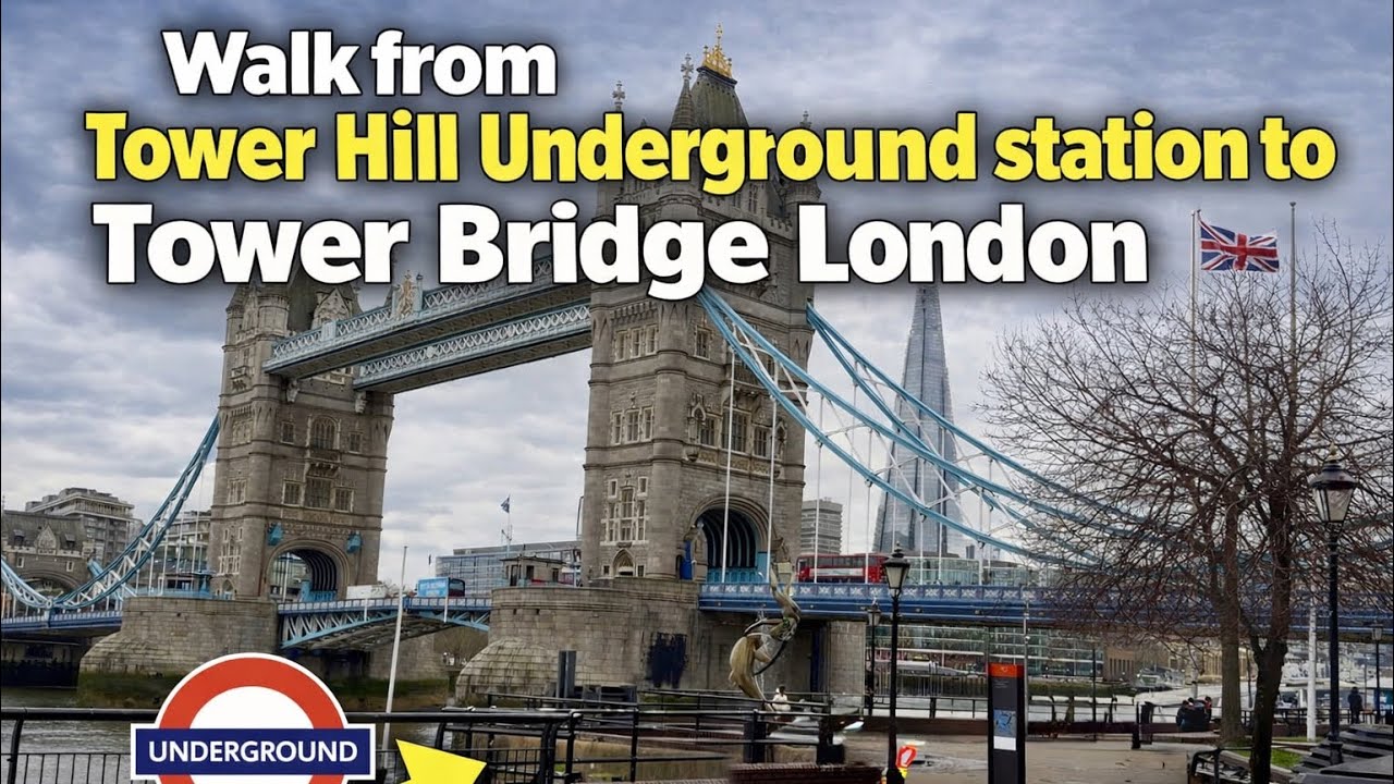 🇬🇧Walk from Tower Hill station to Tower Bridge London 
