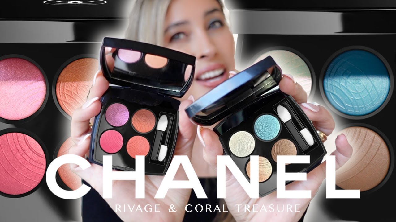 CHANEL SPRING 2024 : CHANEL RIVAGE & CORAL TREASURE Eyeshadow Palettes Review, Swatches, Application