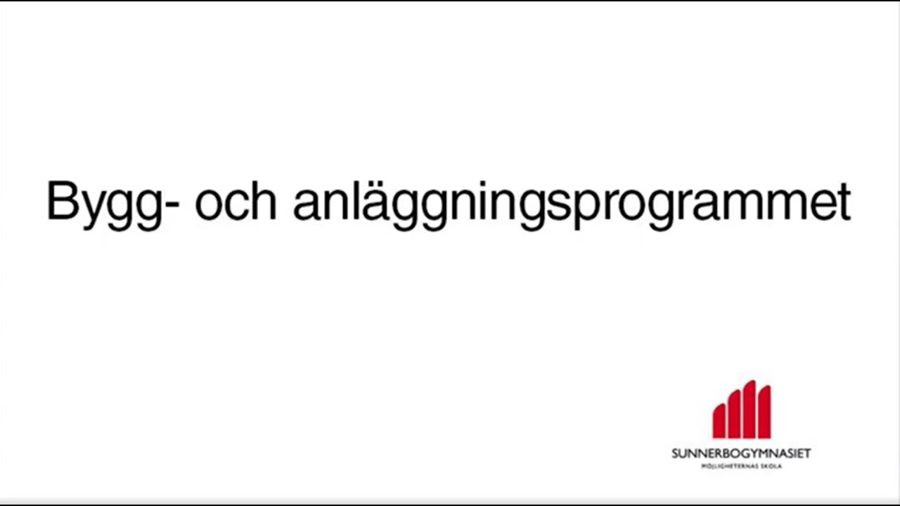 Bygg- och anläggningsprogrammet