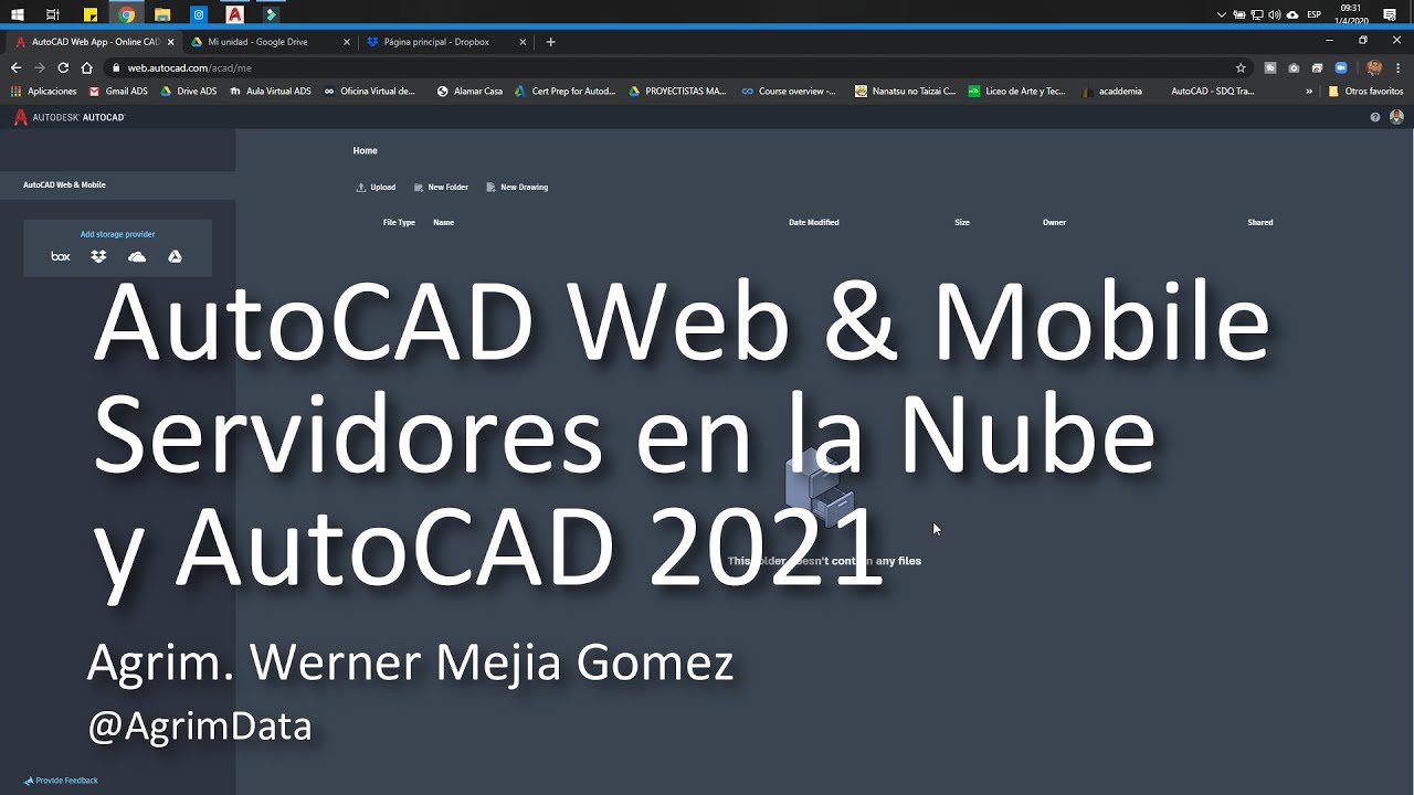 AutoCAD Web, Servidores en la Nube y AutoCAD 2021 - Novedades