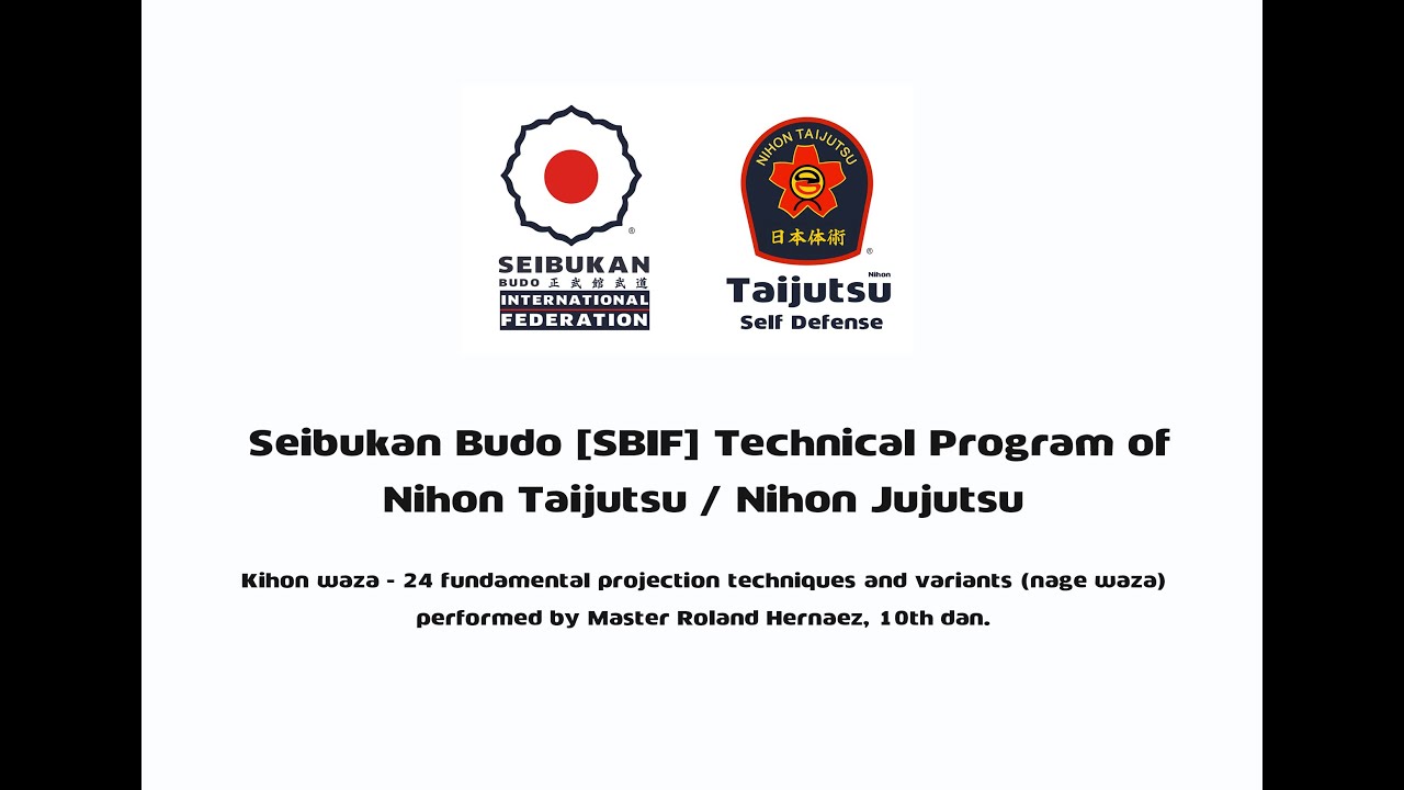 Nihon Taijutsu / Nihon Jujutsu: 24 fundamental projection techniques and variants (nage waza)