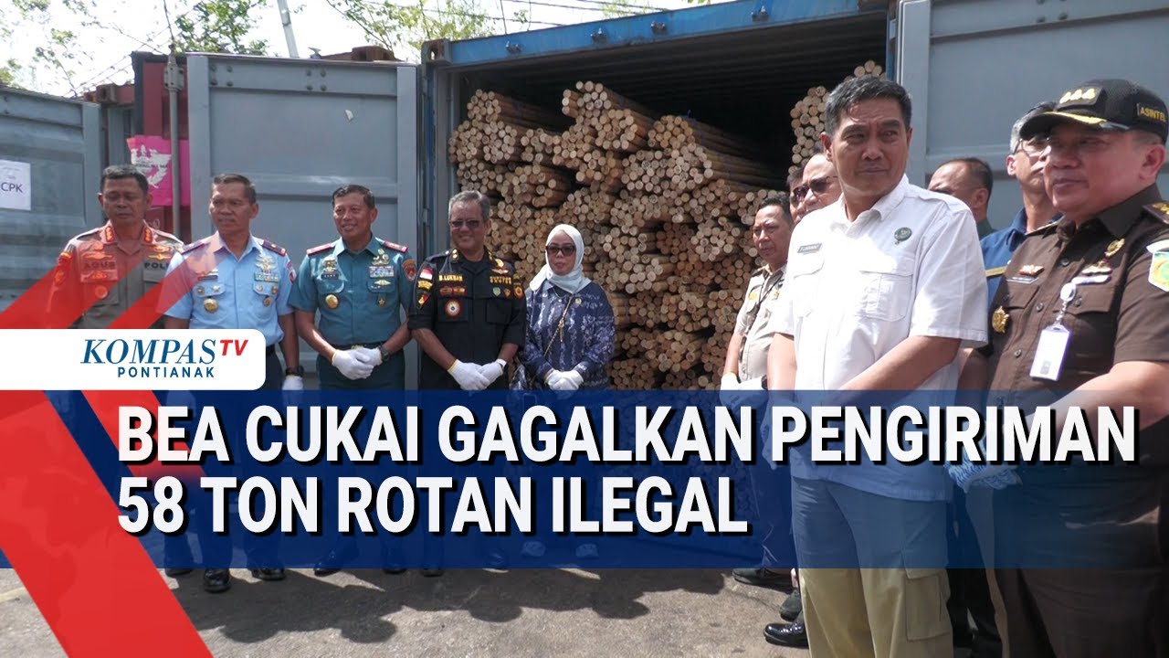 Penyelundupan 58,3 Ton Rotan Berbagai Bentuk dan Ukuran ke Tiongkok Digagalkan