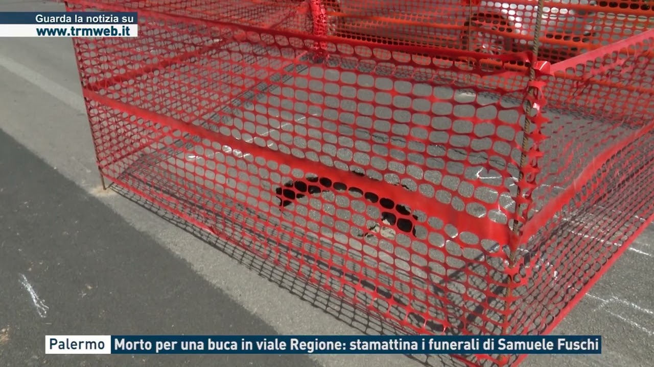 Palermo - Morto per una buca in viale Regione: stamattina i funerali di Samuele Fuschi