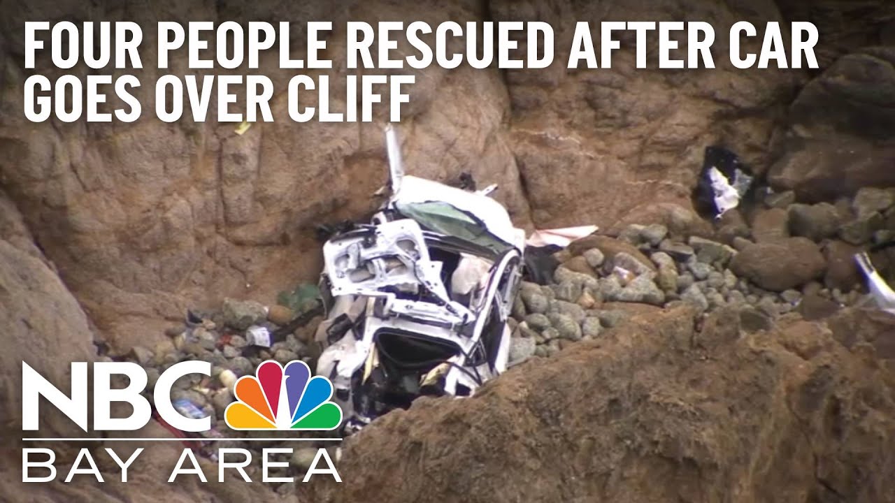 Tesla Plunges Over Cliff at Devils Slide, 4 Rescued