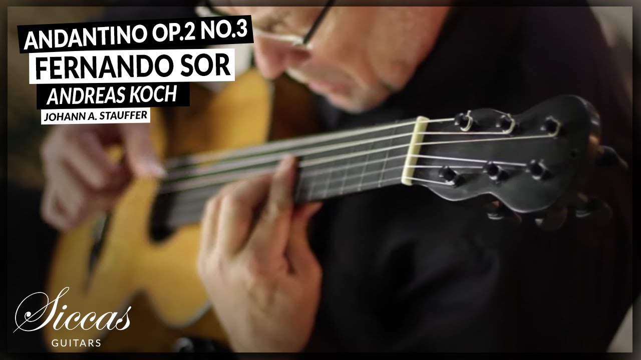 Fernando Sor - Andreas Koch plays Andantino Op.2 No.3 on a 1832 Johann Anton Stauffer Terzina