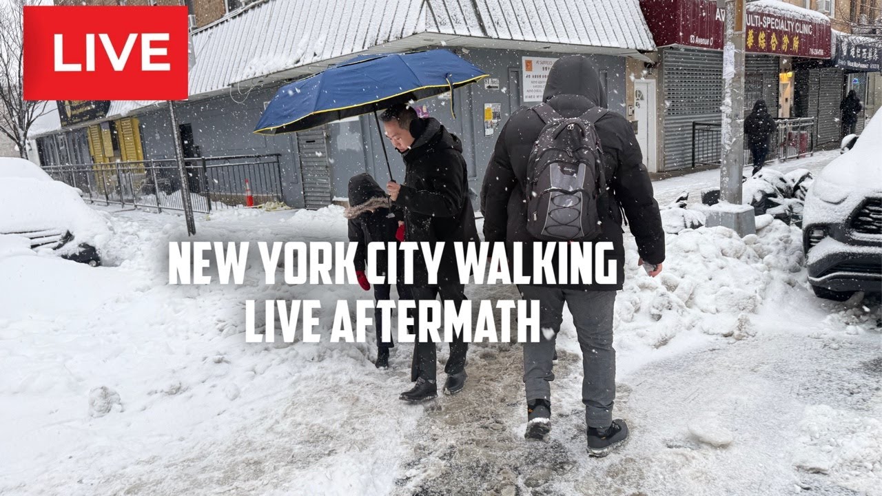 New York City: Walking Live Aftermath | Snowfall Early Morning