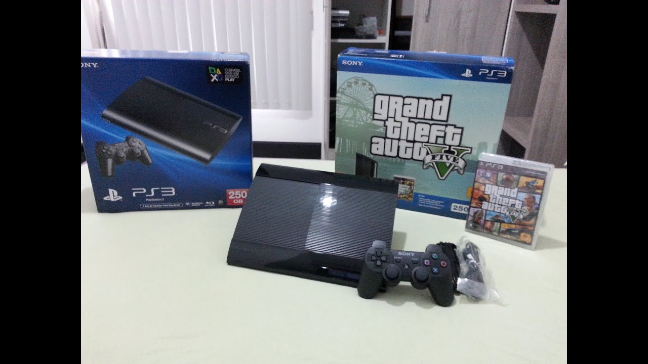 Unboxing - PS3 Super Slim 250GB Bundle GTA V