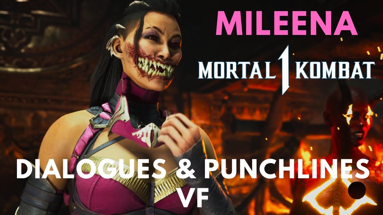 MORTAL KOMBAT 1 - MILEENA Toutes les intros Dialogues & Punchlines VF