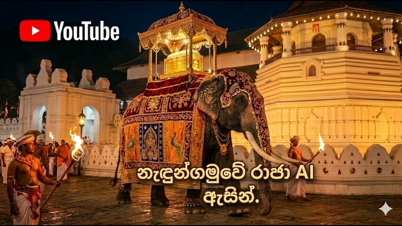 නැදුන්ගමුවේ රාජා AI  ඇසින්...🐘☸️🙏 #ai
