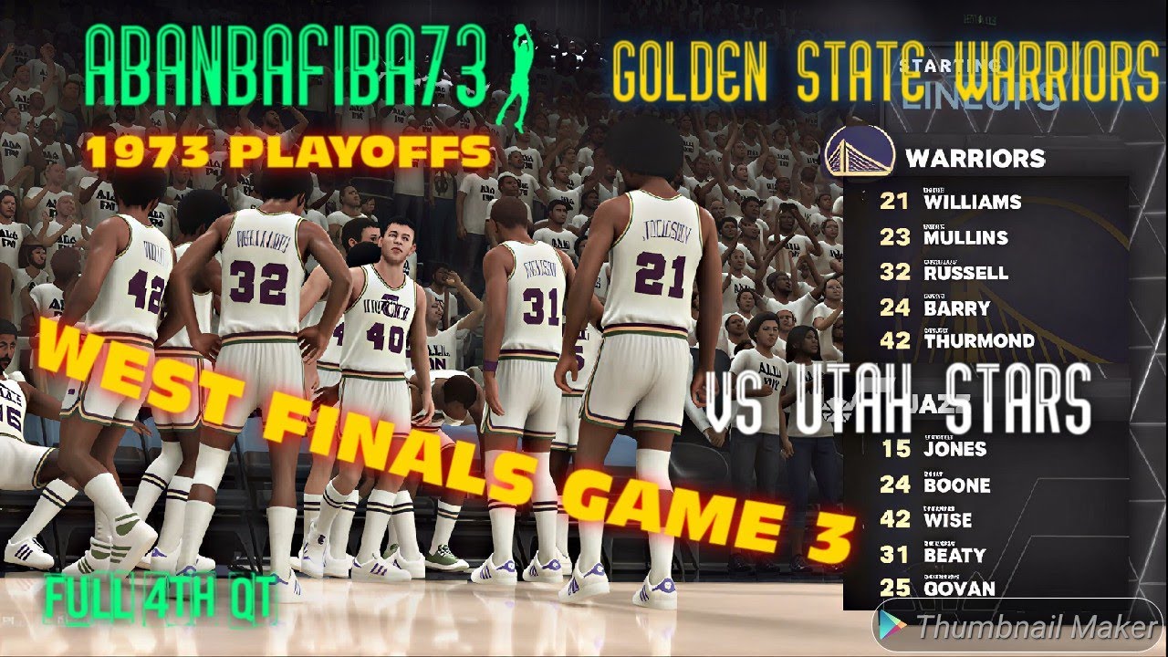 1973 West Finals Game 3 - ABANBAFIBA73 Playoffs S1E42 - Warriors vs Utah Stars