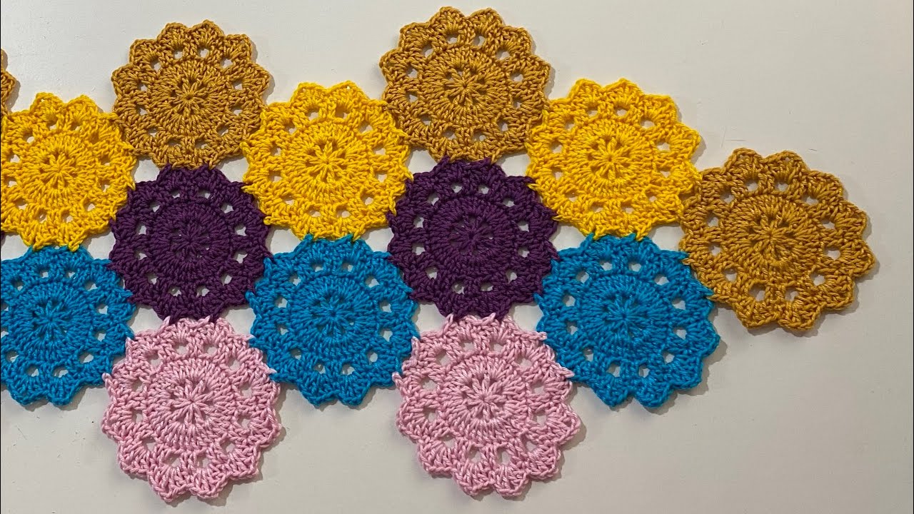 Passo a passo:Toalhinha Floral🌸 #crochet #handmade #tutorial #artesanato 