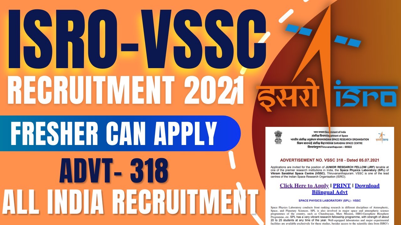 ISRO VSSC Recruitment 2021 Advt- VSSC 318, Apply Now Full Details || ISRO New Vacancy 2021