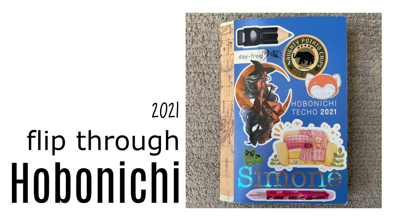 Completed Hobonichi 2021 flip through