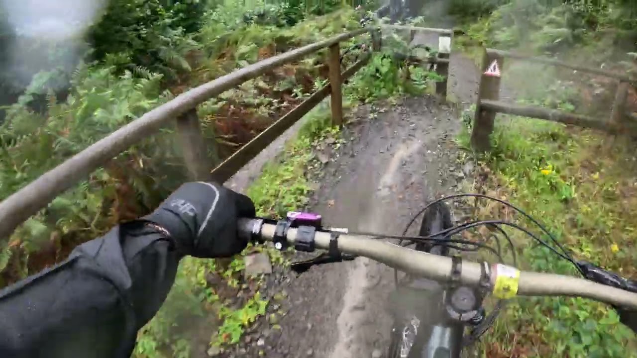 Wet and windy Afan bike park. Blue scar 5/9 #mtb #mtblife #afan #Wales #bikepark