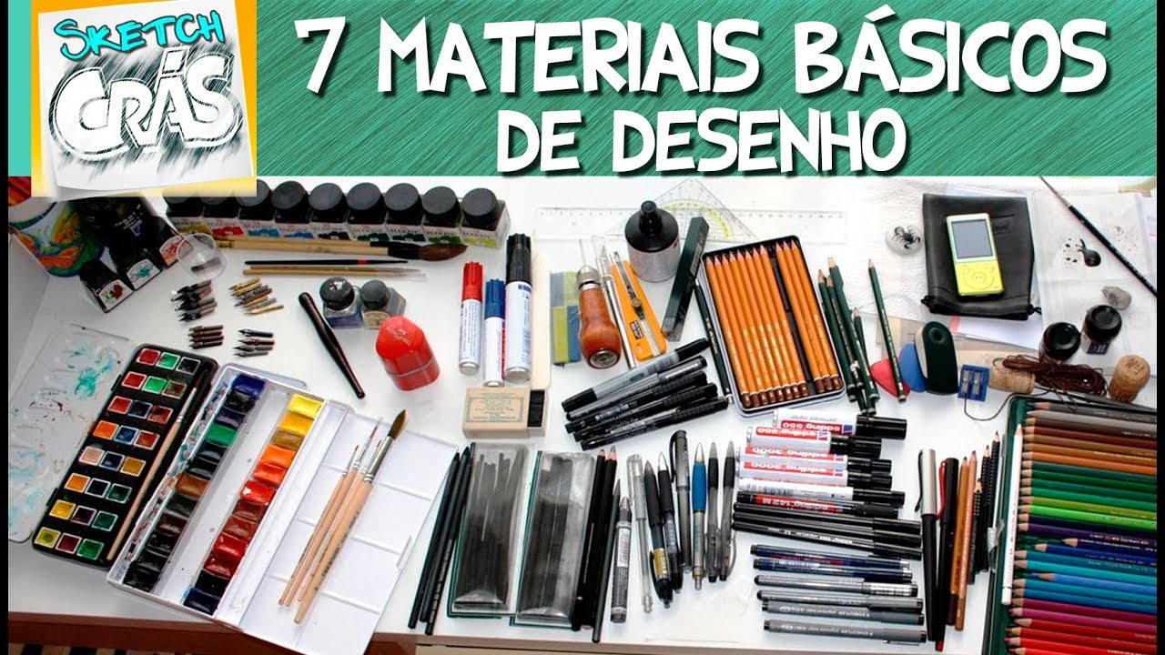 7 Materiais BÁSICOS de DESENHO - Sketch Crás