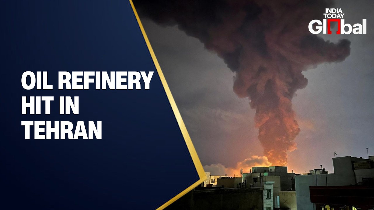 LIVE: Tehran Skyline Covered in Smoke After Oil Refinery Reportedly Hit