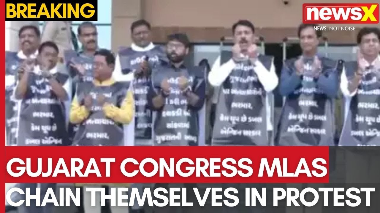 Gujarat Congress MLAs Chain Themselves in Protest Against US Deportation of Indians