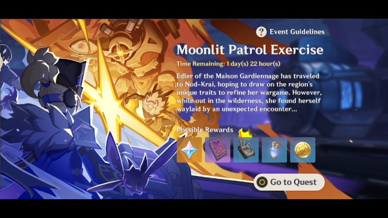 Genshin Impact - Moonlit Patrol Exercise Event EP 190