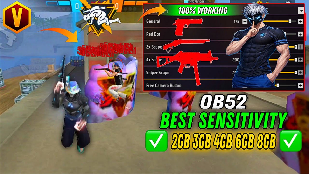 Free Fire Max Auto Headshot Trick 2026 Sensitivity ⚙️ 2gb, 3gb, 4gb Ram Headshot Sensitivity Setting