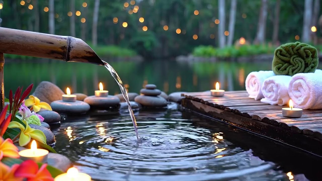 Healing Music 🌿 Calm Mind & Body with Bamboo Water Sounds