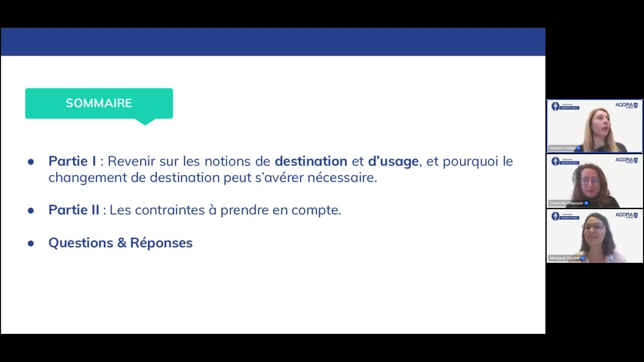 Webinaire Immo Ep  3   Poursuite d'usage ou changement de destination   les limites règlementaires