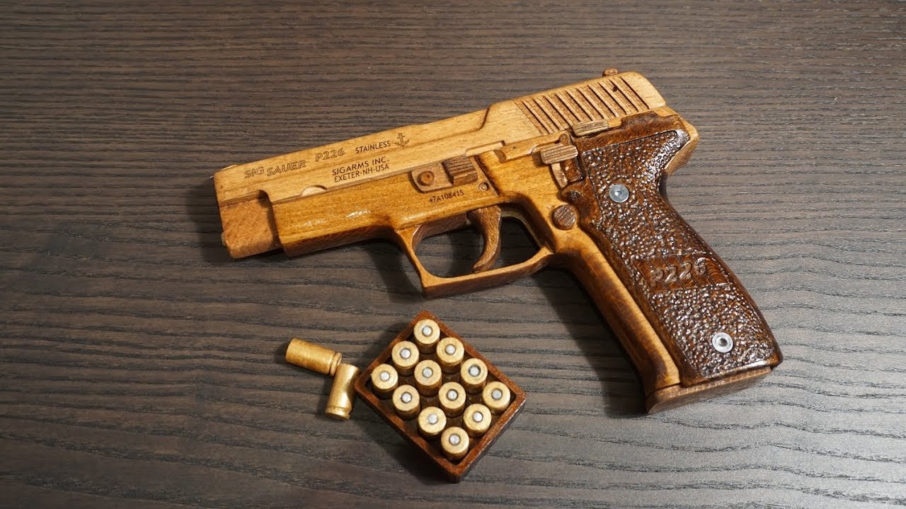 SIG SAUER P226 rubber band gun with shell ejection