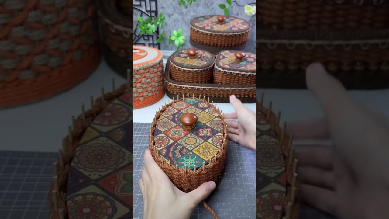 Easy DIY Jewelry Basket with Rope and Foam Board #handmade #diy #craft