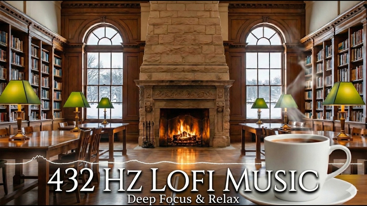 New York Public Library Ambience ❄️ Blizzard & Fireplace Sounds with Relaxing Jazz (3 Hours)