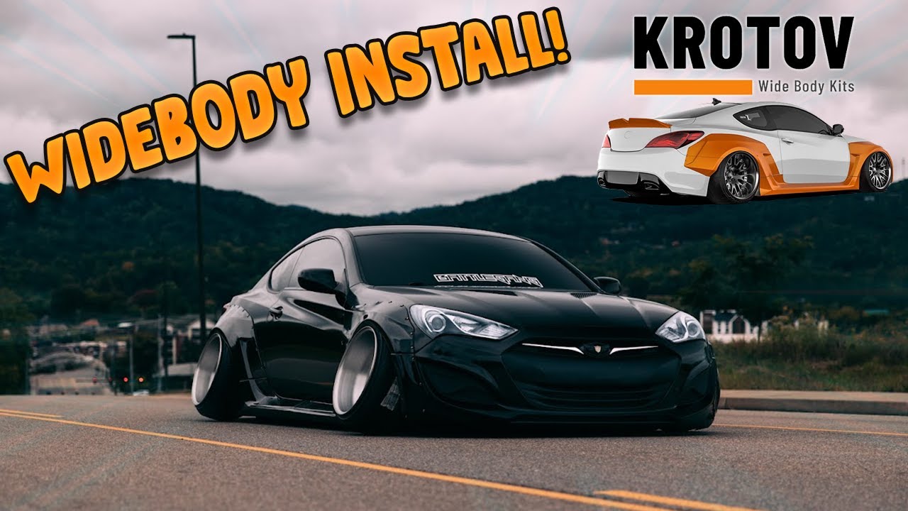 Installing the NEW Krotov Widebody Kit on my Genesis Coupe!