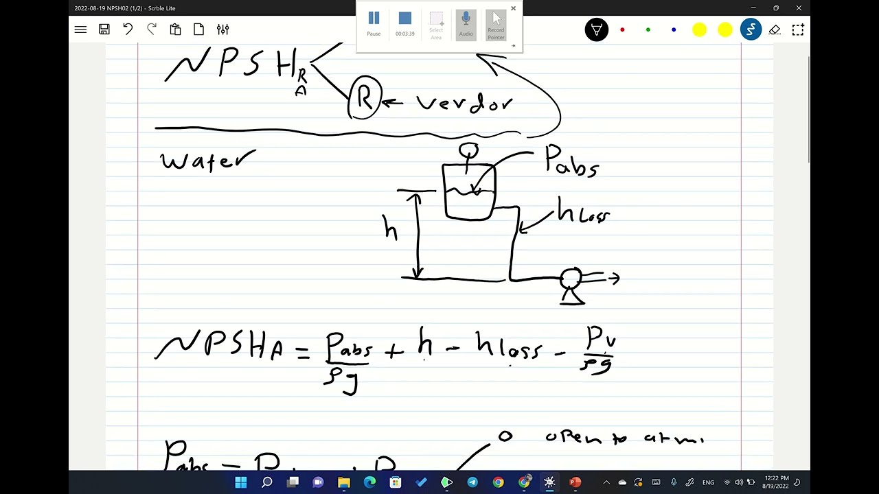 How to calculate the NPSH