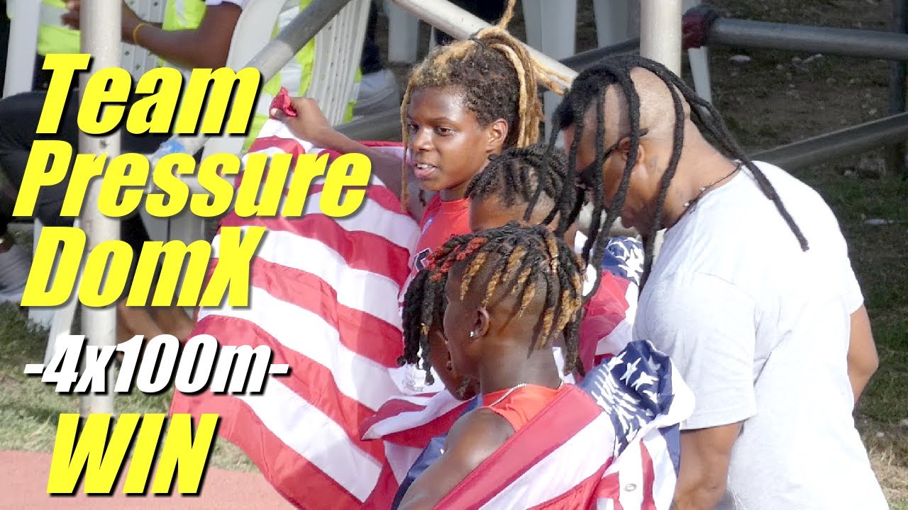 USA's Team Pressure DomX Blowout WIN Over Jamaica in 4x100m RELAY