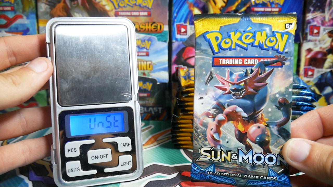 THE BRAND NEW SET!! Weighing 18 Pokemon Sun and Moon Booster Packs!!! - BoosterKings