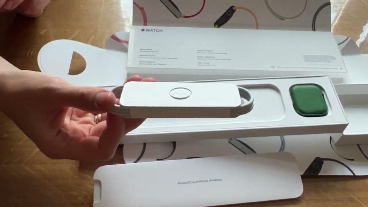 Распаковка Apple Watch 7 green из Розетка