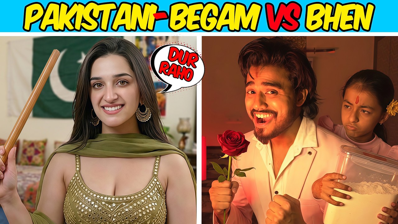 PAKISTANI BEGAM GOT ANGY ON SISTER  || INDIA VS PAKISTAN || HOLI SPECIAL