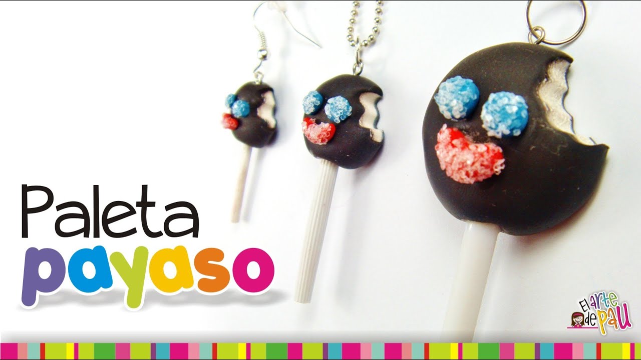 PALETA PAYASO polymer clay tutorial / PALETA PAYASO de arcilla polimérica