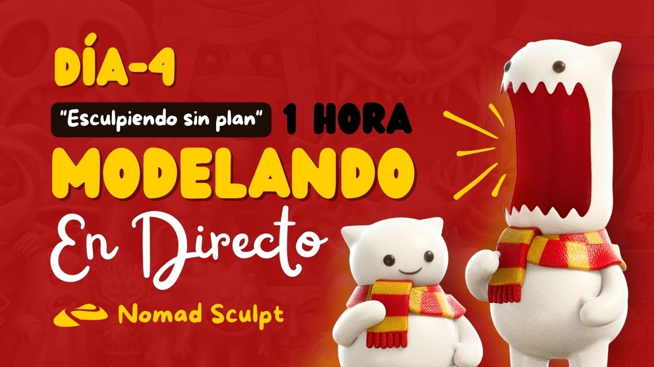 1 Hora Modelando en Nomad Sculpt | Día 04 #nomadsculpt #modelado3d #esculturadigital