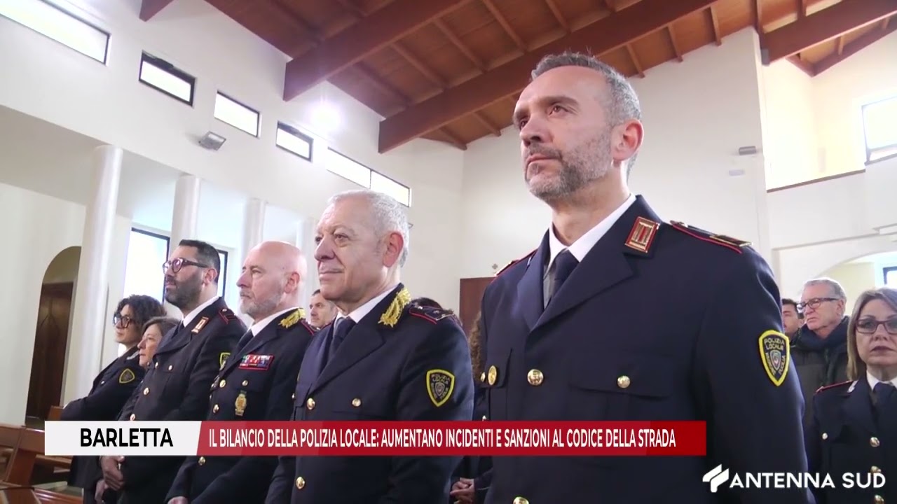 20 GENNAIO 2026 -  BARLETTA, IL BILANCIO DELLA POLIZIA LOCALE: AUMENTANO INCIDENTI E SANZIONI