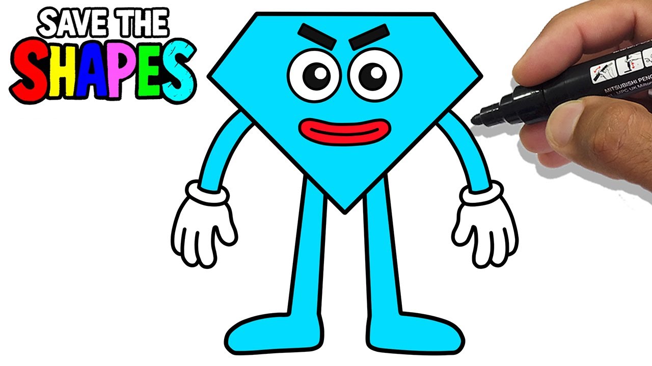 How To Draw Save the Shapes | DIAMOND ( EASY Step By Step )
