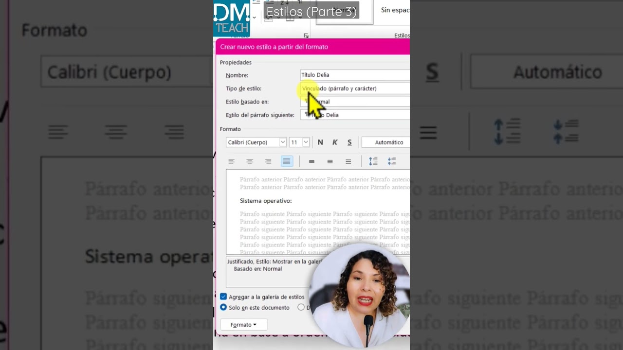 Como aplicar estilos en Word parte 3