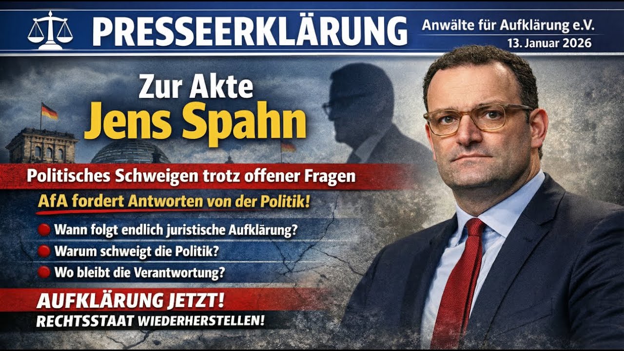 🗂 Presseerklärung: AKTE JENS SPAHN - 14.01.2026