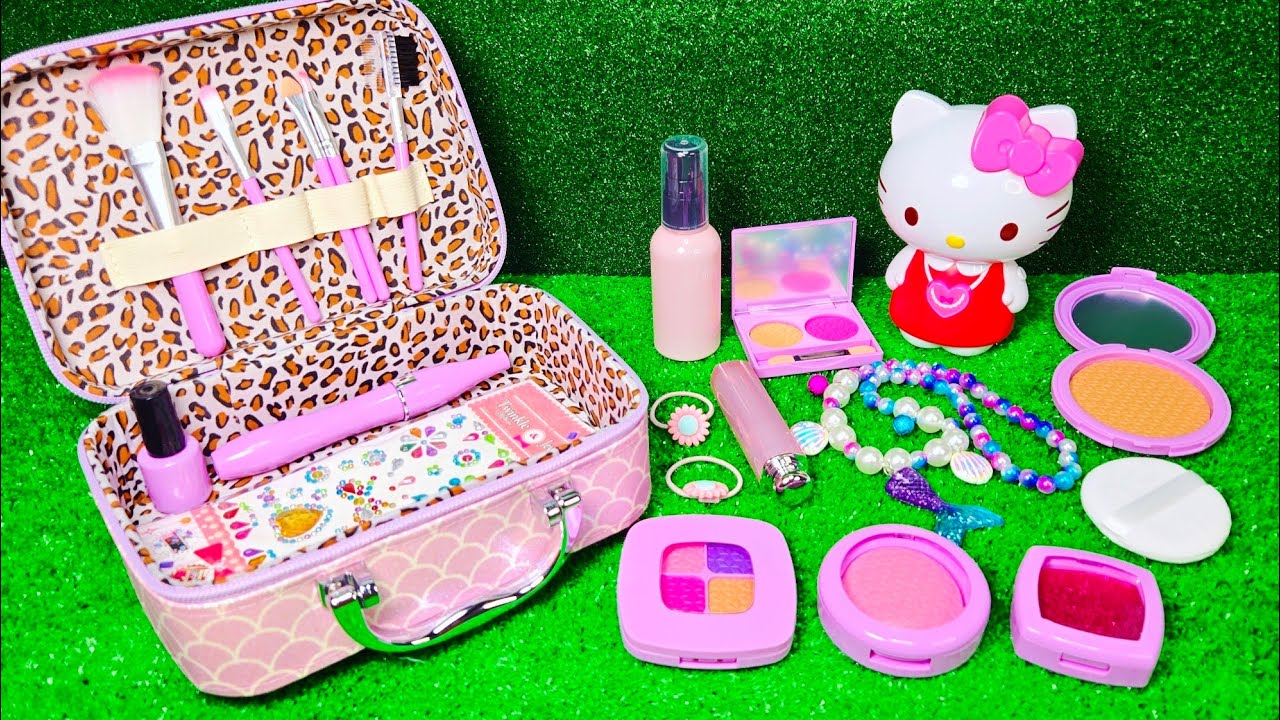 3 Minutes Satisfying with Unboxing HELLO KITTY Makeup Beauty Fashion Set ASMR No Talking