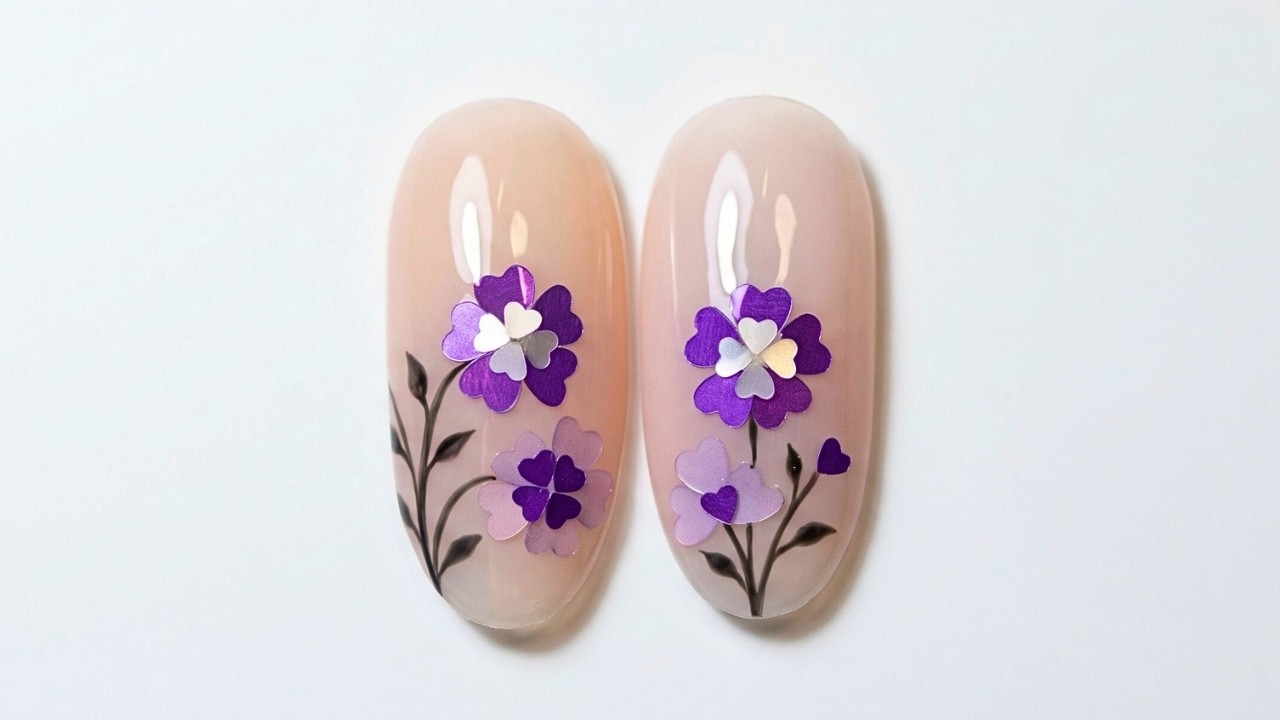 💅🌸 Nail Art con Fiori Super Facile | Perfetta Anche per Principianti