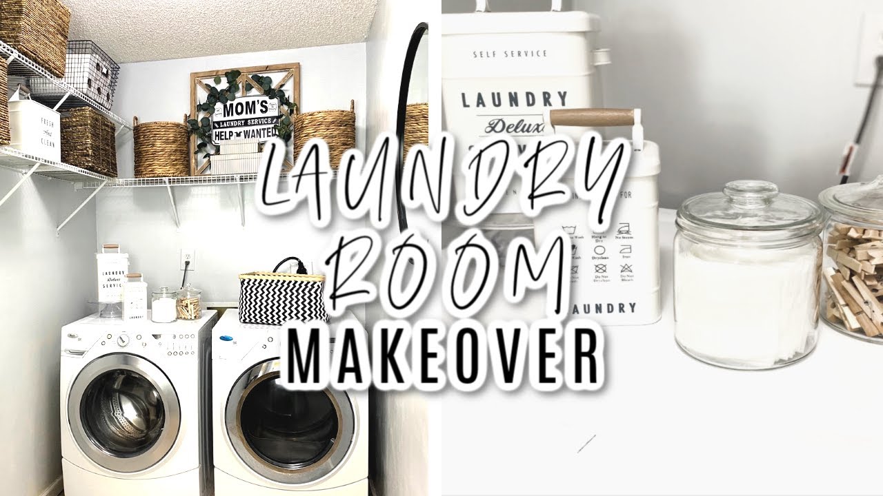 LAUNDRY ROOM | LAUNDRY ROOM MAKEOVER | LAUNDRY ROOM IDEAS | DIY LAUNDRY ROOM | DECORATE WITH ME
