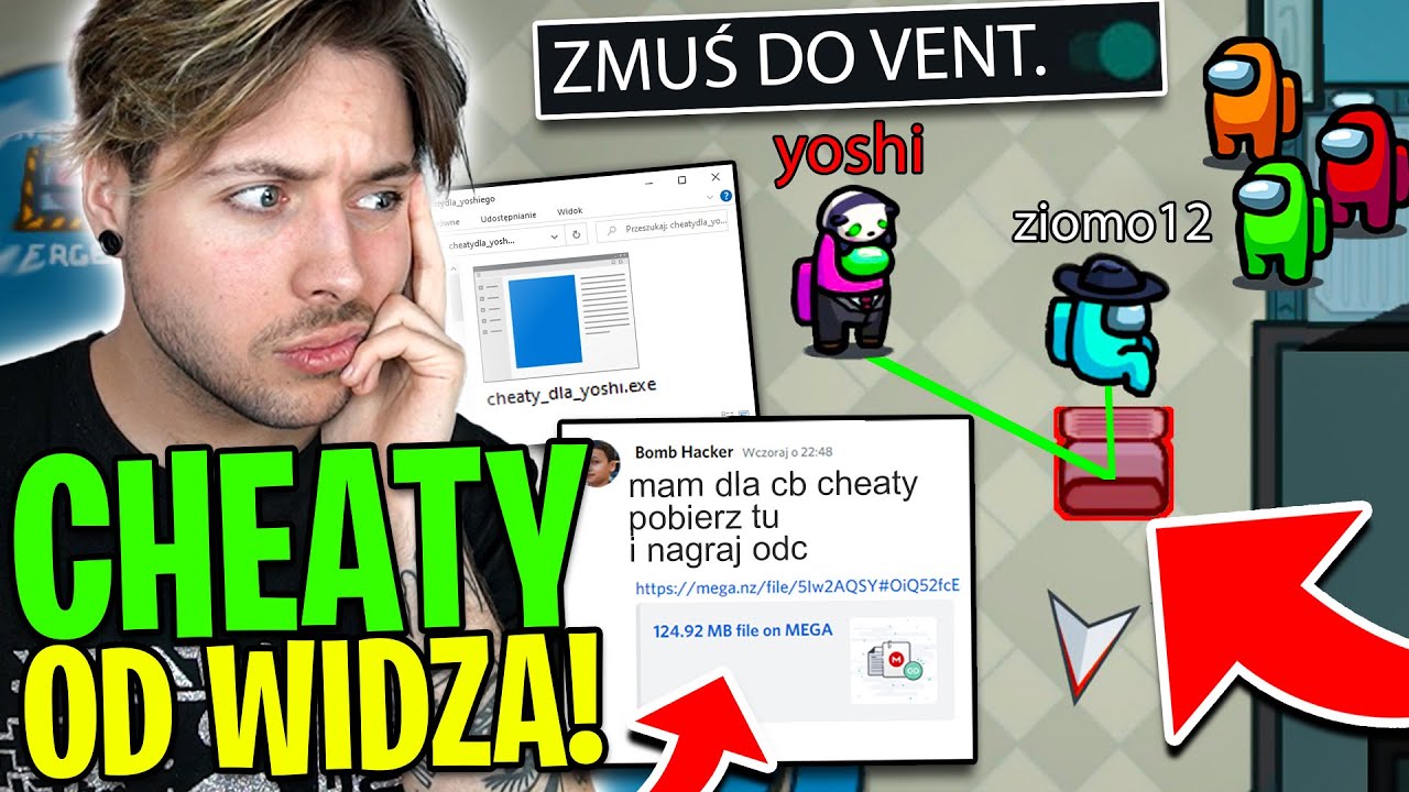 TESTUJE CHEATY OD MOJEGO WIDZA do AMONG US! ... obym znowu nie został zhakowany XD