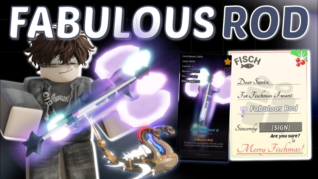 Dapet Fabulous Rod Fisch Dari Santa di FISCH