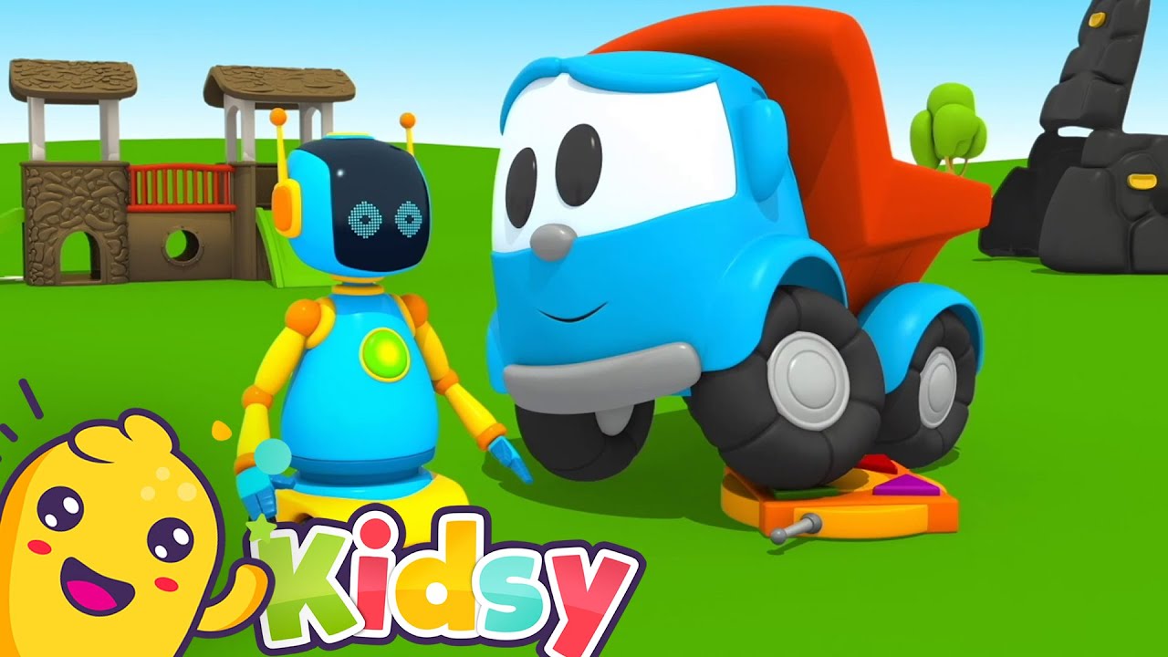 Leo the Curious Truck and the Robot  | Educational Cartoons for Kids | Kidsy