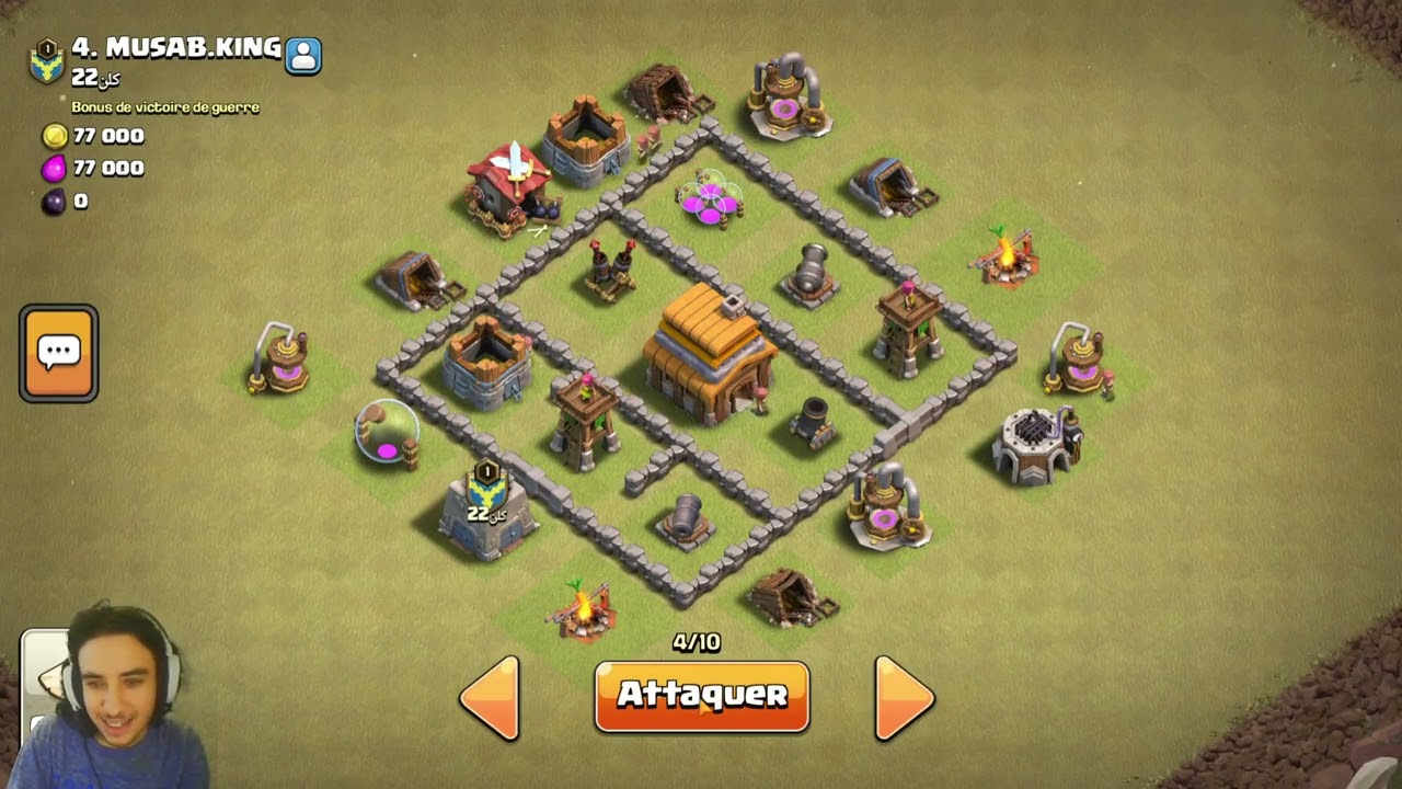 ÉPISODE 62 JOUR 57 LET'S PLAY CLASH OF CLANS (1 VS 10 EN GUERRE)