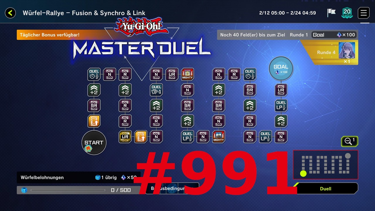 Würfel Rallye 3 Runde 8 | Let's Play Yu-Gi-Oh! Master Duel #991